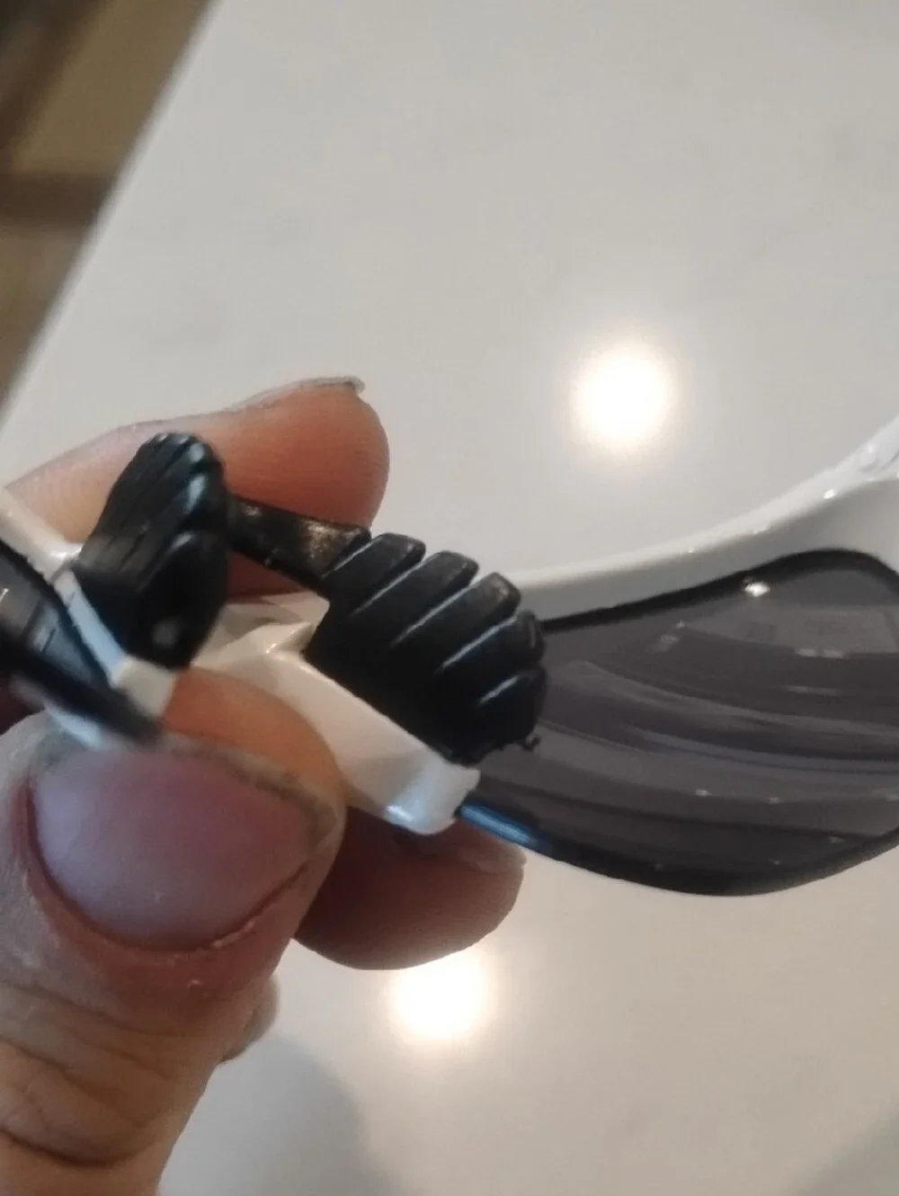Oakley White and Black Half Jacket Frames With Black Lenses